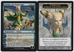 MTG 1X Tamiyo, the Moon Sage + Emblem X1 Avacyn Restored Magic - LP - Image 1