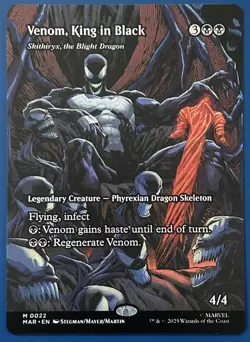 MTG, Venom, King In Black (#0022), Marvel Eternal Legal, Borderless, NM Mythic - Image 1