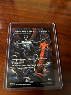 Magic the Gathering Marvel Spiderman Venom King in Black Borderless Non-Foil Mt - Image 1