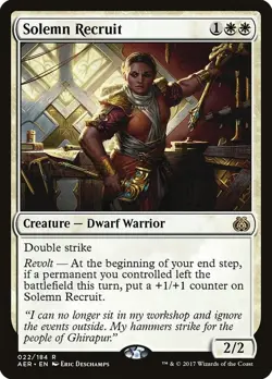 1x Solemn Recruit - Aether Revolt - NM - German - MTG - Image 3