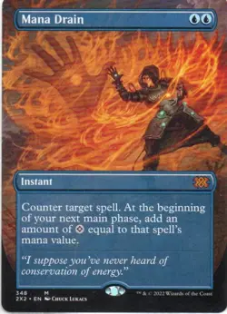 MTG: Double Masters 2022: Borderless Mana Drain: Lightly Played Condition - Image 1