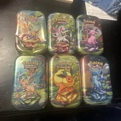 Pokemon Prismatic Evolutions Mini Tin 1x 6total Scarlet & Violet SV Set Sealed - Image 1