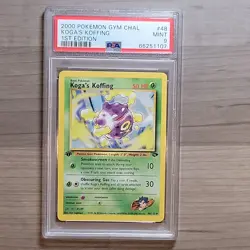 2000 Pokemon Gym Challenge 1st Edition Koga's Koffing 48/132 PSA 9 Mint - Image 1