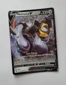 Pokemon Melmetal V 047/078 Holo Pokemon GO Ultra Rare Full Art 2022 TCG English - Image 1