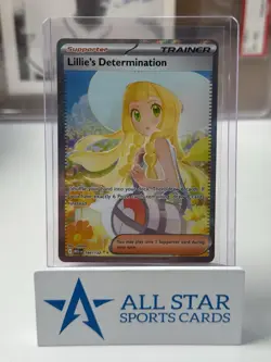 Pokemon Mega Evolutions English Lillie’s Determination Trainer SIR 184/132 MINT - Image 1