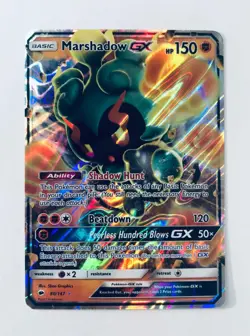 Marshadow GX Full Art 2017 Pokemon Sun & Moon Burning Shadows Rare #80 Mint - Image 1
