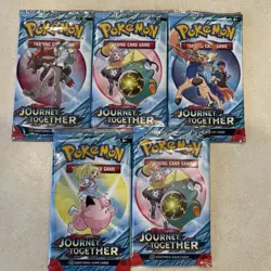 Pokemon TCG Scarlet And Violet Journey Together Sealed Booster Packs Lot Of 5 - Image 1