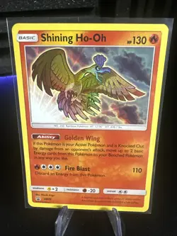 Pokemon TCG Shining Ho-Oh SM70 Black Star Promo Holo Shining Legends - Image 1
