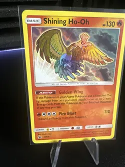 Pokemon TCG Shining Ho-Oh SM70 Black Star Promo Holo Shining Legends - Image 2