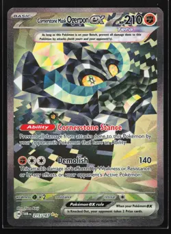 Pokemon Cornerstone Mask Ogerpon ex 215/167 Twilight Masquerade SIR Holo NM - Image 1