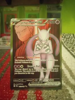 Pokemon Mewtwo EX TCG Team Rockets 213/182 Full Art Destined Rivals - Image 1