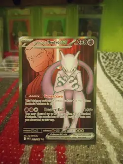 Pokemon Mewtwo EX TCG Team Rockets 213/182 Full Art Destined Rivals - Image 2
