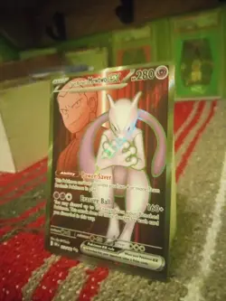 Pokemon Mewtwo EX TCG Team Rockets 213/182 Full Art Destined Rivals - Image 4