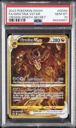 2023 POKEMON SWORD & SHIELD CROWN ZENITH SECRET FULL ART/GIRATINA VSTAR PSA 10 - Image 1
