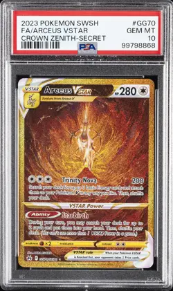 2023 POKEMON SWORD & SHIELD CROWN ZENITH SECRET FULL ART/ARCEUS VSTAR PSA 10 - Image 1