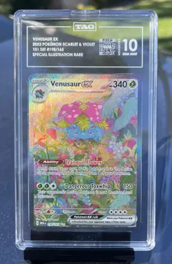 Venusaur Ex 198/165 Special Illustration Rare TAG 10 GEM MINT SV 151 EN 2023 - Image 1
