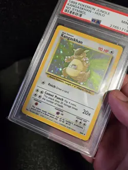 PSA 9 Mint Pokemon 1999 Unlimited Holo Kangaskhan Jungle No Symbol Error 5 Rare! - Image 4