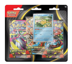 Pokemon TCG Mega Evolution 3-Pack Blister Psyduck - Image 1