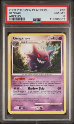 2009 POKEMON PLATINUM ARCEUS GENGAR #16 PSA 8 NM #119985882 - Image 1