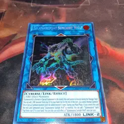 Yugioh - Salamangreat Sunlight Wolf LD10-EN000 Ghost Rare 1st Edition - Image 1