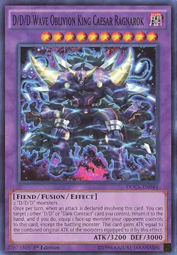 Yu-Gi-Oh Card - DOCS-EN044 - D/D/D WAVE OBLIVION KING CAESAR RAGNAROK (super) NM - Image 1