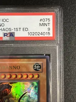 2004 ERROR HOLO BLEED 🩸 Yu-Gi-Oh! Black Tyranno 2004 IOC-075 1st Edition PSA 9 - Image 5