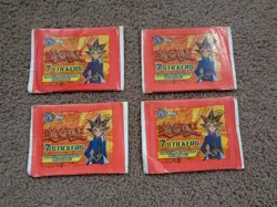 NEW/SEALED-LOT OF 8 PACKS PICS ONLY SHOW 4-1996 TOPPS YU-GI-OH-7 STICKERS - Image 5