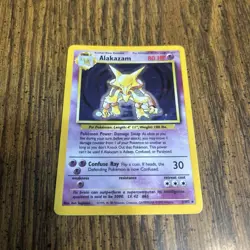 Pokemon 1999 Alakazam 001/102 Base Set Holographic Card Nm - Image 1