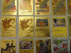 LOT OF POKEMON (MOSTLY) GOLD FOIL CARDS ~ PRE-OWNED ~ NOT RATED - Image 5