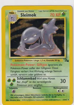 Pokemon Karte Trading Card Fossil Nr. 13/62 Sleimok Holo deutsch 9 - Image 1
