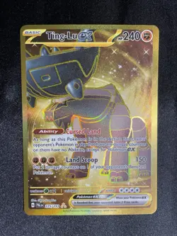 Pokemon TCG Paldea Evolved Ting-Lu EX Hyper Rare Holo Card 275/193 NM Condition - Image 1