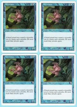 Vizzerdrix x4 4x 2001 MTG Core Set 7th Edition PLAYSET Blue Rare Creature LP AZ3 - Image 1