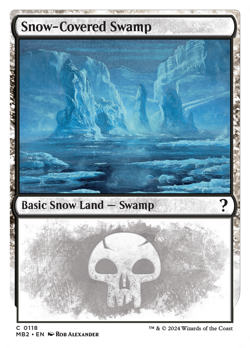 Snow-Covered Swamp (White Border) #118 | NM | Mystery Booster 2 MB2 | Magic MTG - Image 1