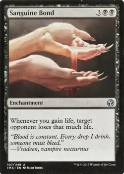 Sanguine Bond VLP Iconic Masters Black Enchantment Mtg Magic English Regular - Image 1