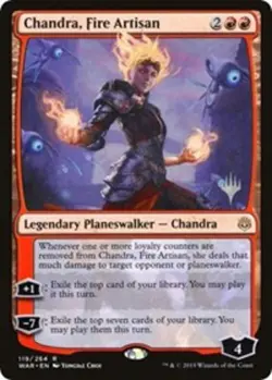 MTG Chandra, Fire Artisan - Foil - Promo Pack, Promo Pack, Lightly Played, Engli - Image 1
