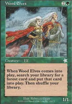 1x Wood Elves Light Play MTG Magic - Kid Icarus - - Image 1