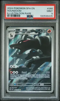 2024 POKEMON SFA EN-SHROUDED FABLE ILLUSTRATION RARE #066 HOUNDOOM PSA 9 - Image 1