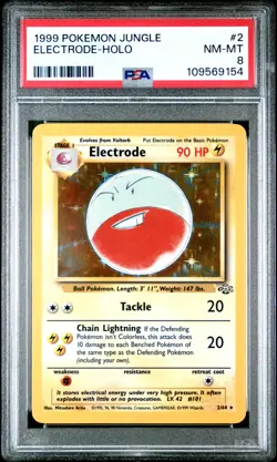 1999 POKEMON JUNGLE #2 ELECTRODE-HOLO PSA 8 - Image 1