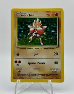1999 Pokemon Game Base Set Hitmonchan Holo 7/102 - Image 2