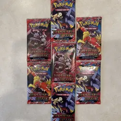 Pokemon TCG Scarlet And Violet Destined Rivals Sealed Booster Packs Lot Of 7 - Image 1