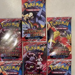 Pokemon TCG Scarlet And Violet Destined Rivals Sealed Booster Packs Lot Of 7 - Image 2