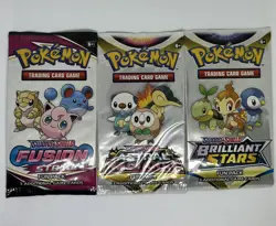 Pokemon Tcg (3) Sealed Fun Packs Astral Radiance Brilliant Stars Fusion Strike - Image 1