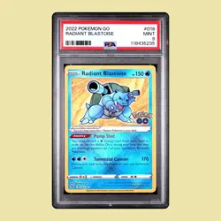 Radiant Blastoise 018/078 Pokemon GO Holo PSA 9 - Image 1