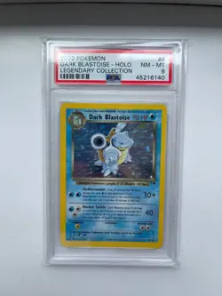 2002 Pokemon Legendary Collection DARK BLASTOISE 4/110 Holo PSA 8 NM - MINT - Image 1