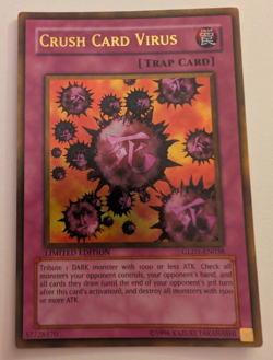 Yu-Gi-Oh! TCG Crush Card Virus GLD1-EN038 Gold Rare Limited Edition VLP - Image 1