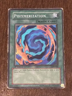 Yu-Gi-Oh! TCG Polymerization LOB-059 1st Edition Super Rare HP - Image 1