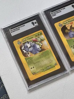 9 MINT Dark Ivysaur AND Dark Venusaur WINNER Best of Game PROMO Pokemon Cards - Image 3