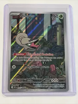 Shelmet IR 093/086 White Flare Pokemon Card English Scarlet & Violet NM - Image 1