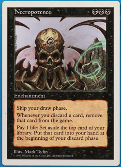 Necropotence 5th Edition HEAVILY PLD Black Rare MAGIC CARD (ID# 505892) ABUGames - Image 1