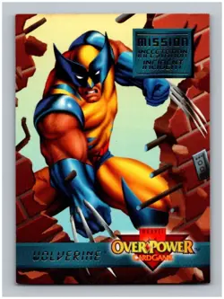 1995 Marvel OverPower Wolverine #6 Mission Card Infestation Incident TCG CCG - Image 1